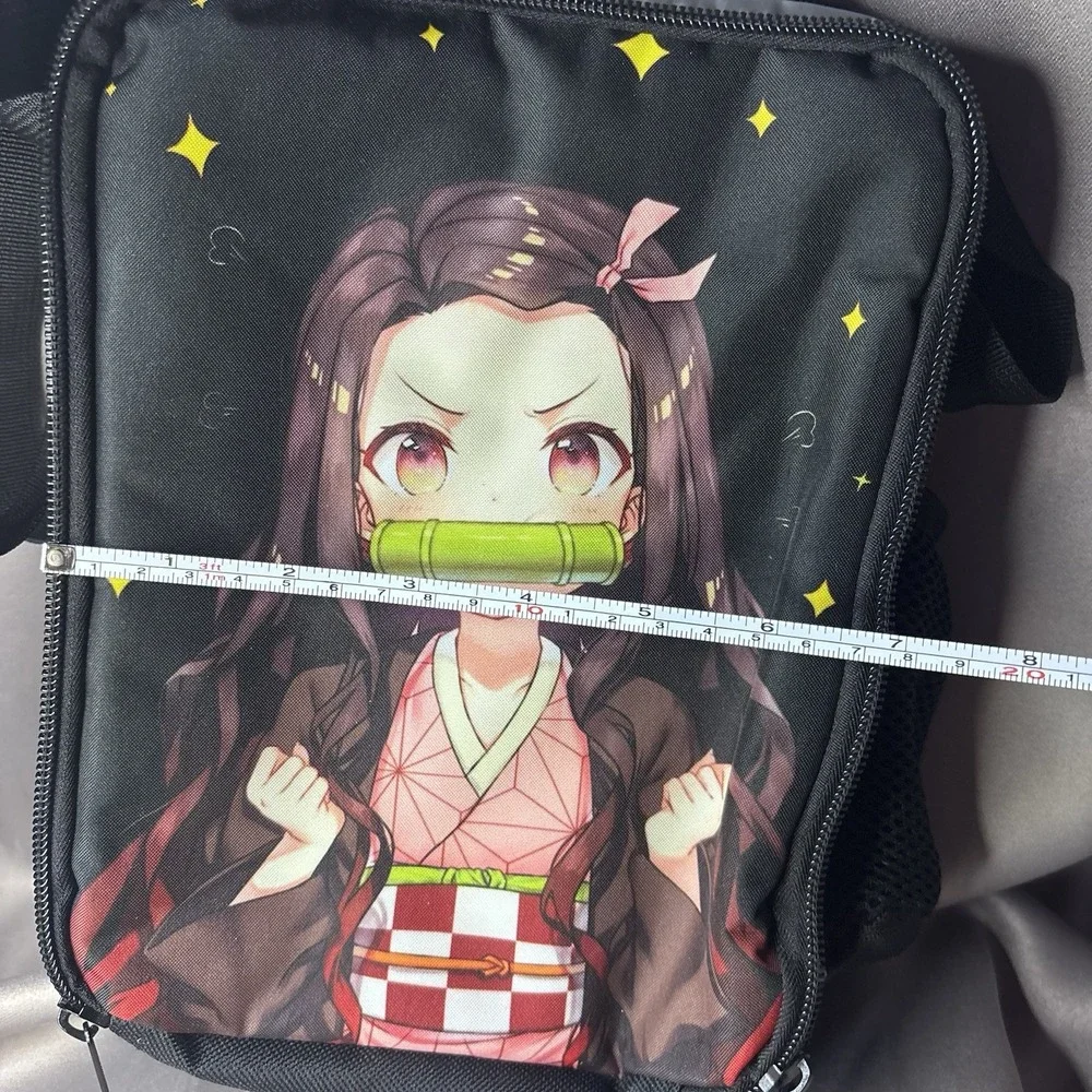 Demon Slayer Nezuko Kamado Insulated Lunch Bag Anime Crossbody Cooler Case Tote
